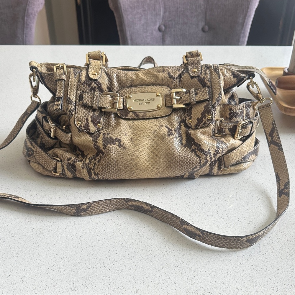 Vintage Michael Kors python Ganesvoort Shoulder Bag